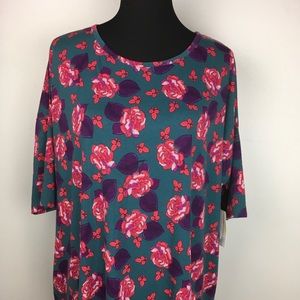 Lularoe XL Irma Hi-lo dolman sleeve floral top